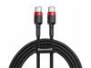 BASEUS Kabel USB Type C 2m Cafule PD 2.0 QC 3.0 60W (CATKLF-H91) Black+Red