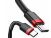 BASEUS Kabel USB Type C 2m Cafule PD 2.0 QC 3.0 60W (CATKLF-H91) Black+Red