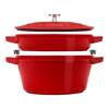 Zestaw 2 naczyń żeliwnych z pokrywką STAUB 40508-384-0 - czerwony 24 cm