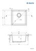 Zlewozmywak granitowy 1-komorowy podwieszany (ZQA G10A) - Deante