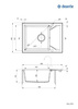 Zlewozmywak granitowy 1-komorowy z ociekaczem (ZQJ S11A) - Deante